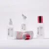 Frosted glass pump bottle